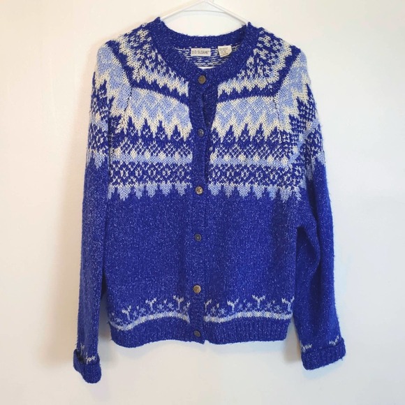 D.D. Sloan Blue Icelandic Inspired Sweater - Picture 1 of 4